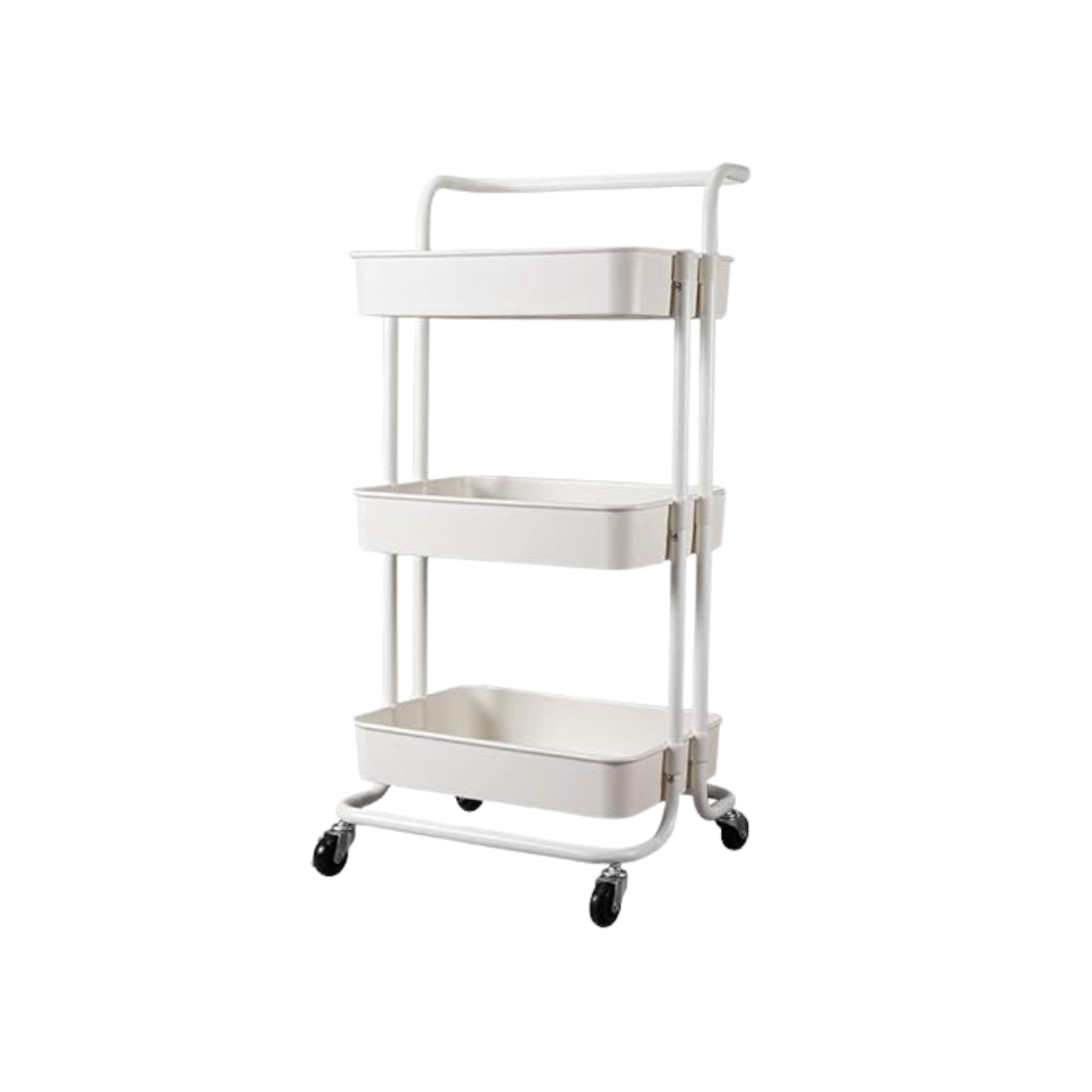 3 Tier Metal Multifunctional Trolley with Wheels