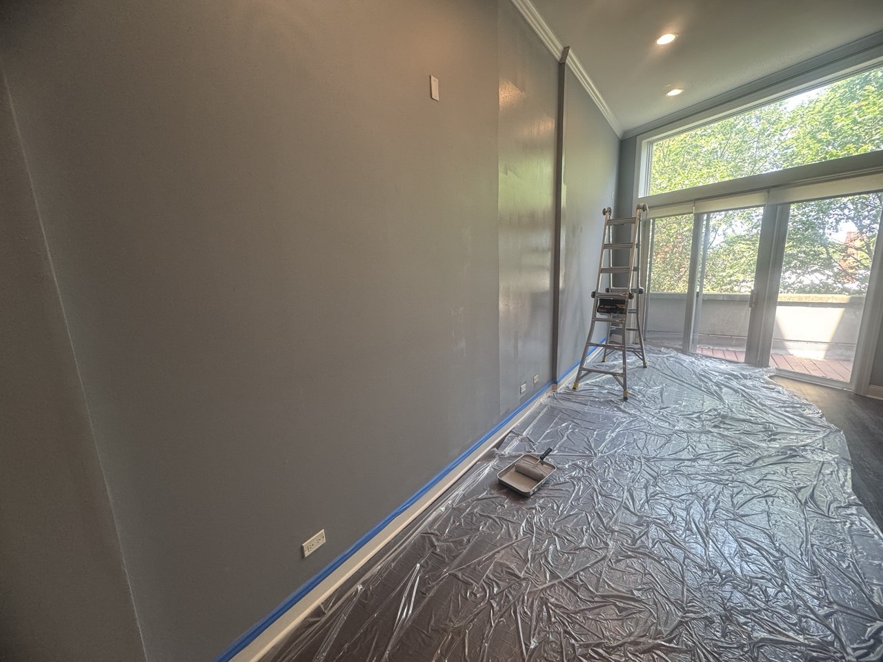 Interior painting project preparation