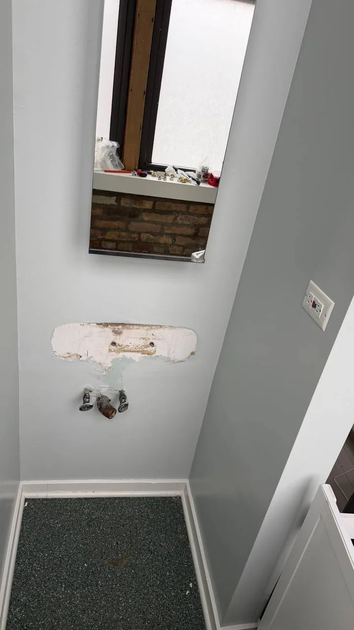 Vanity area before installation